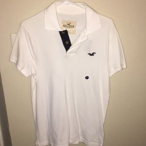 Small White Hollister collard shirt